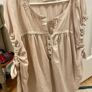 Free People Women's Cream Tunic
